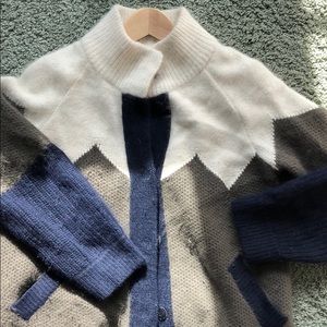 Anthropologie McGinn chevron sweater size L